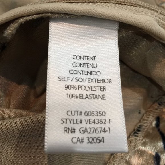 Nwt Eva Franco Glamorous One Shoulder Top Abstract Crushed Velvet Blouse Size 4 - Picture 15 of 15